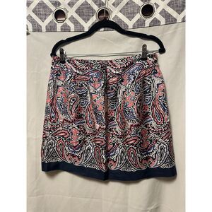 NWT Vineyard Vines Cezee Skirt Multi Paisley Print Silk Vineyard Navy Size 8